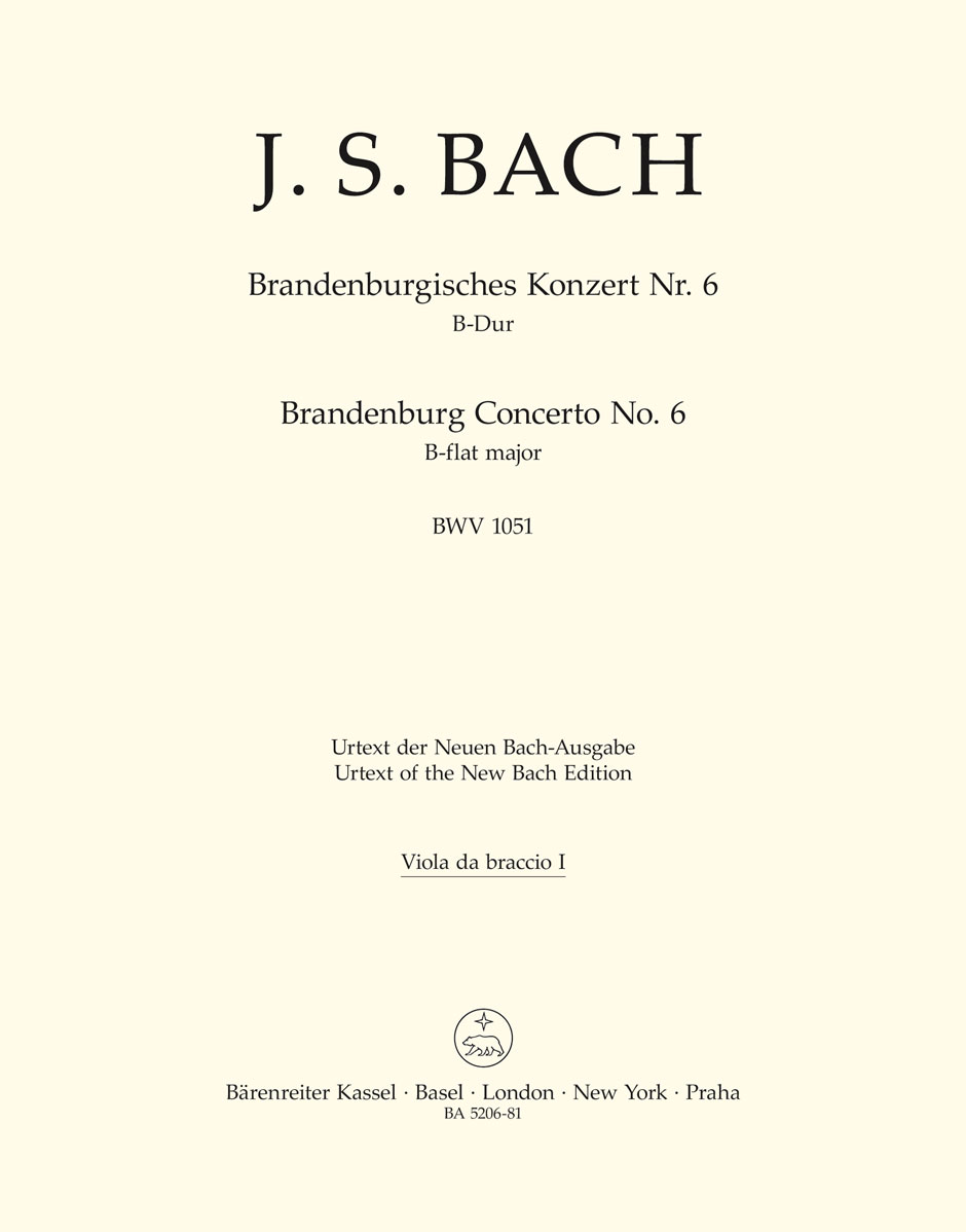 Johann Sebastian Bach: Brandenburg Concerto No.6 In B-Flat BWV 1051: Orchestra