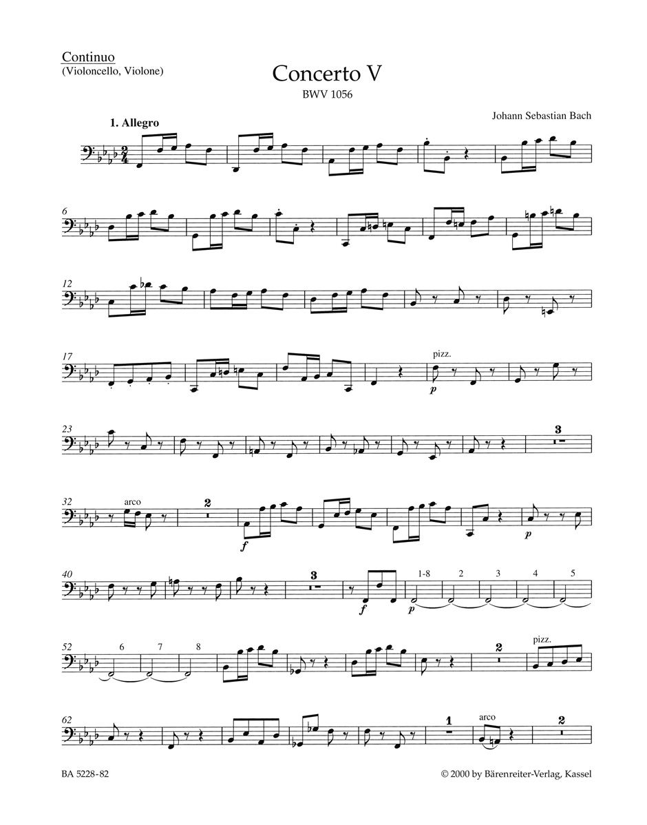 Johann Sebastian Bach: Concerto For Harpsichord No.5 In F Minor: Harpsichord: