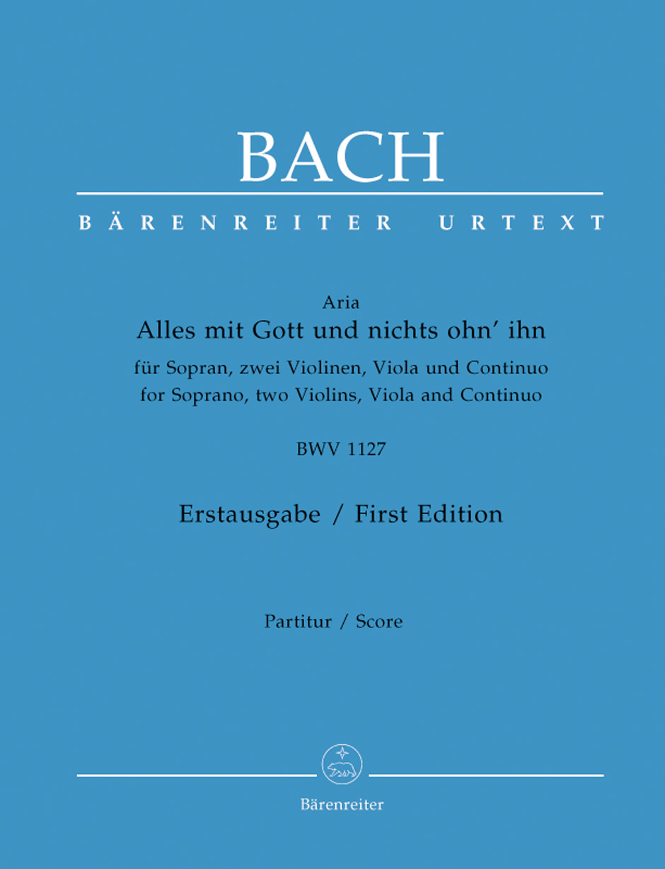 Johann Sebastian Bach: Aria Alles Mit Gott & Nichts Ohn: Vocal Score