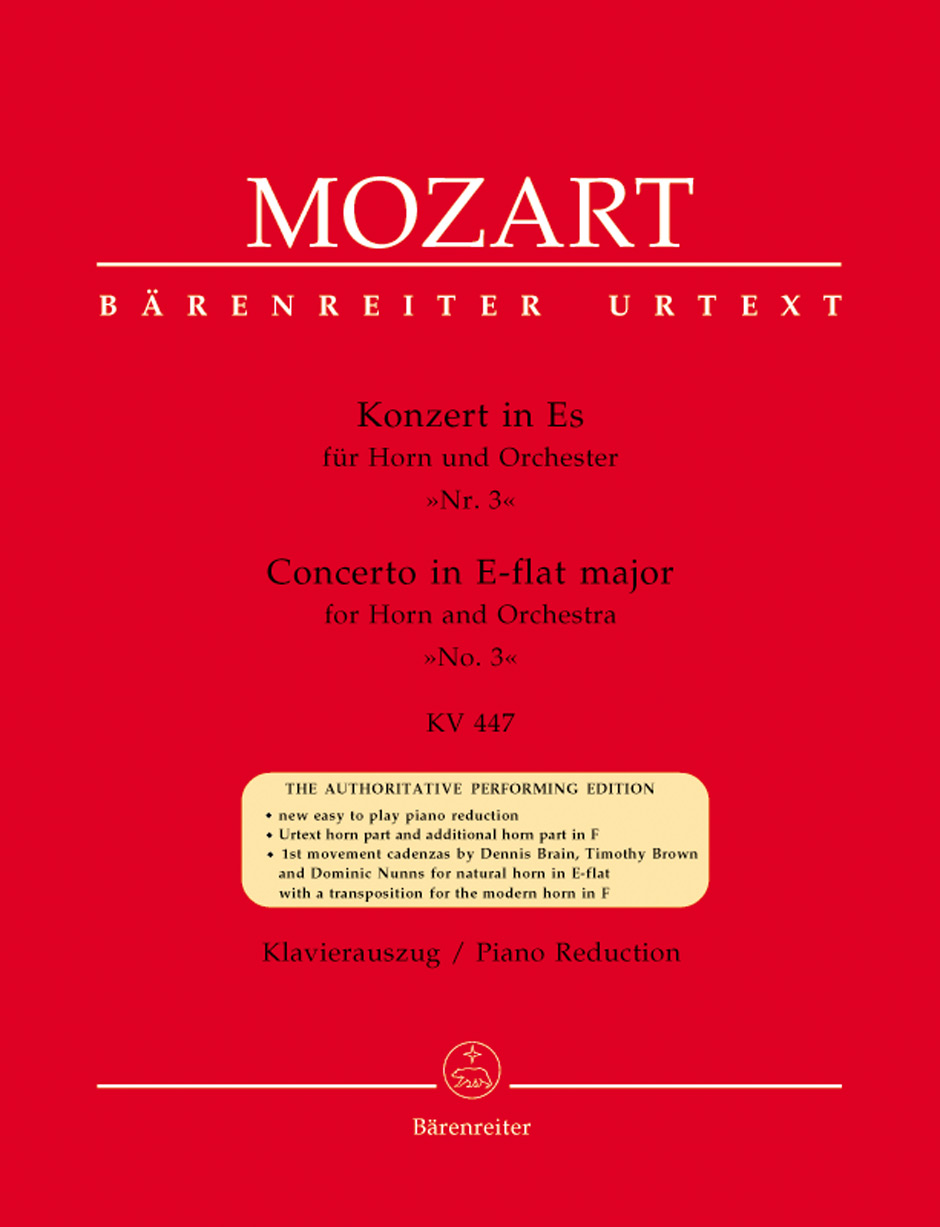 Wolfgang Amadeus Mozart: Horn Concerto in E-flat major No. 3: French Horn: