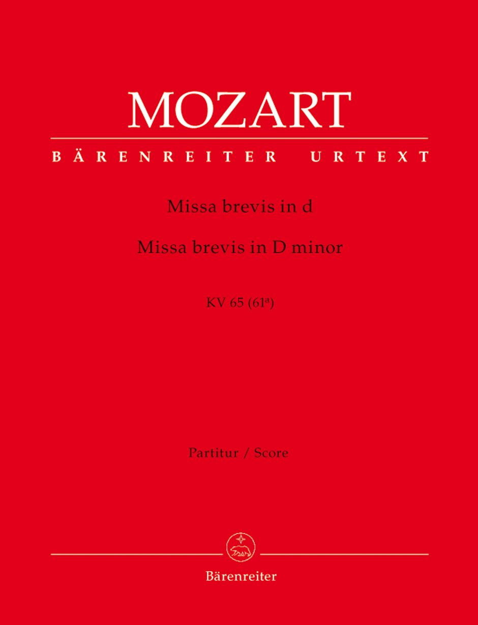Wolfgang Amadeus Mozart: Missa Brevis In D Minor K.65: Mixed Choir: Score