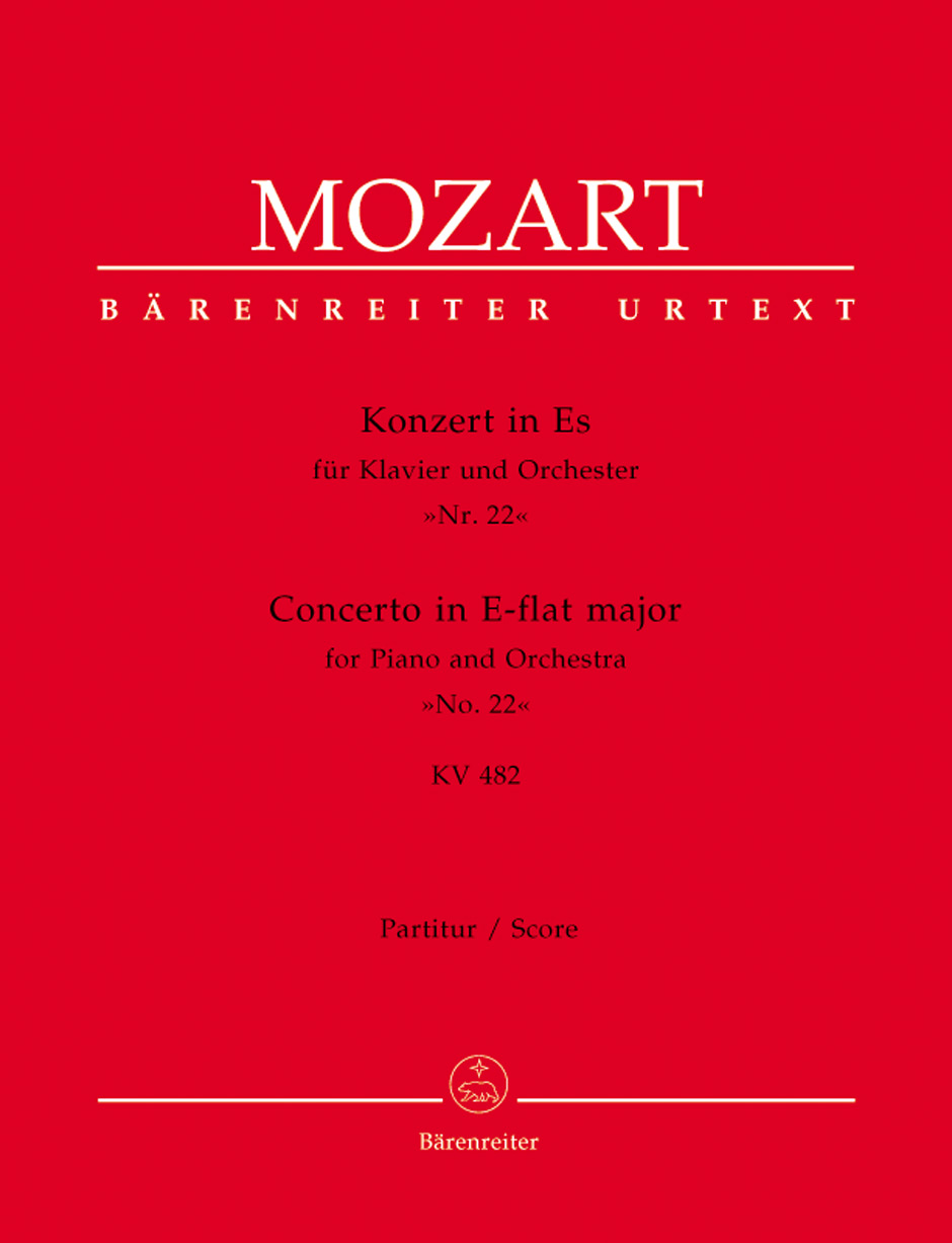 Wolfgang Amadeus Mozart: Piano Concerto No.22 In E-Flat K.482: Piano: Score