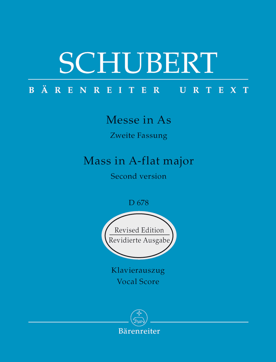Franz Schubert: Mass In A Flat D678: Mixed Choir: Vocal Score