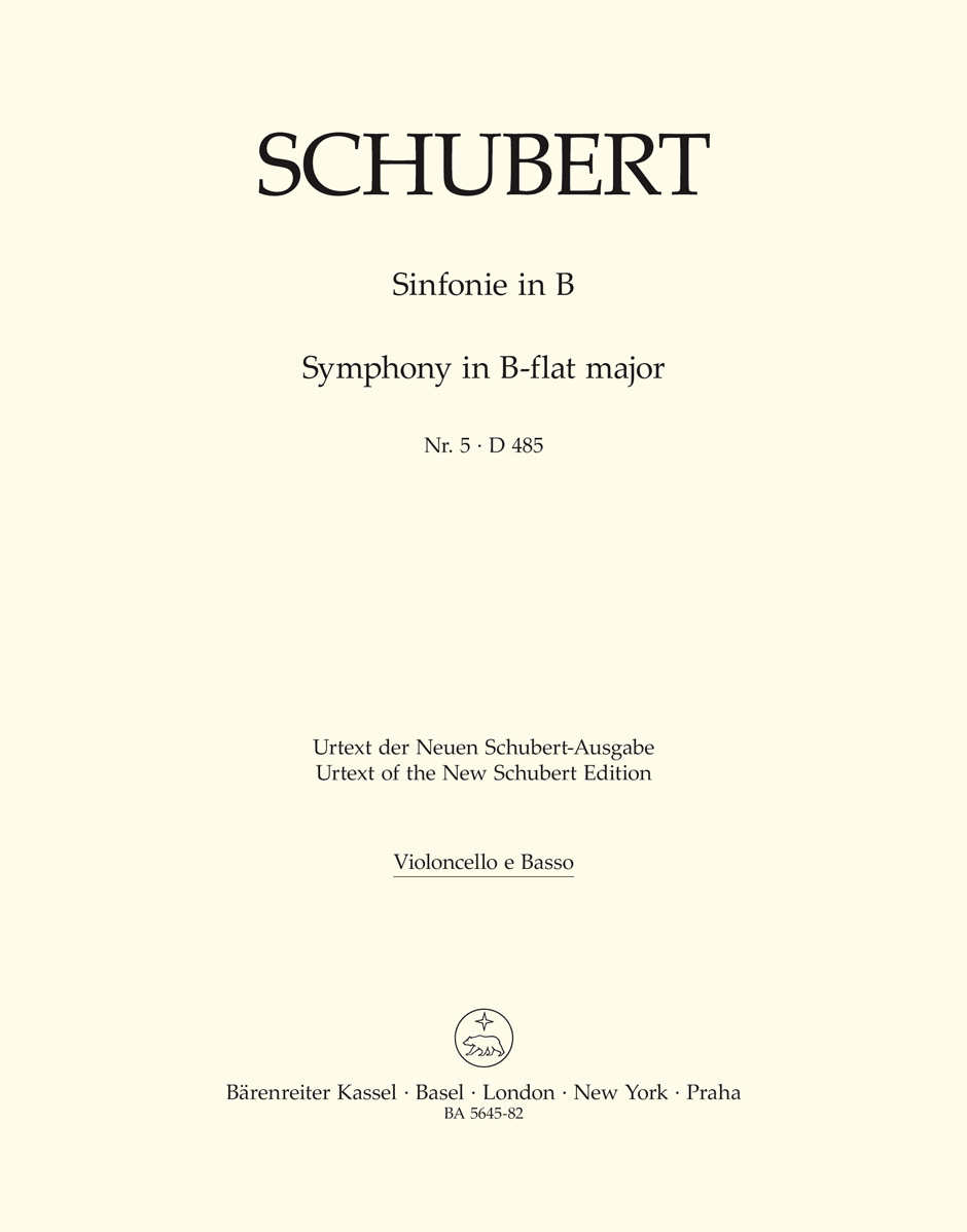 Franz Schubert: Symphony No.5 In B-Flat D 485: Cello: Part
