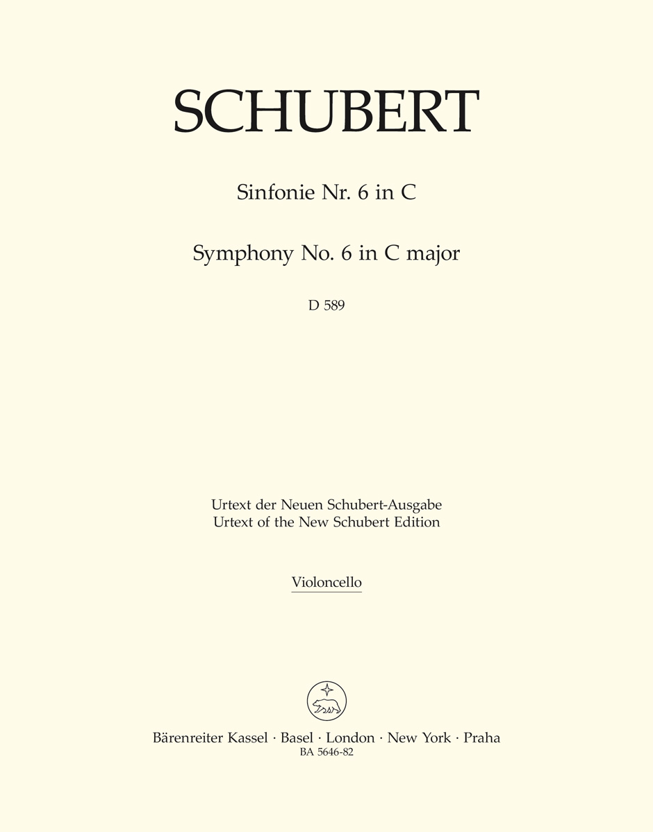 Franz Schubert: Symphony No.6 In C D 589: Cello: Part