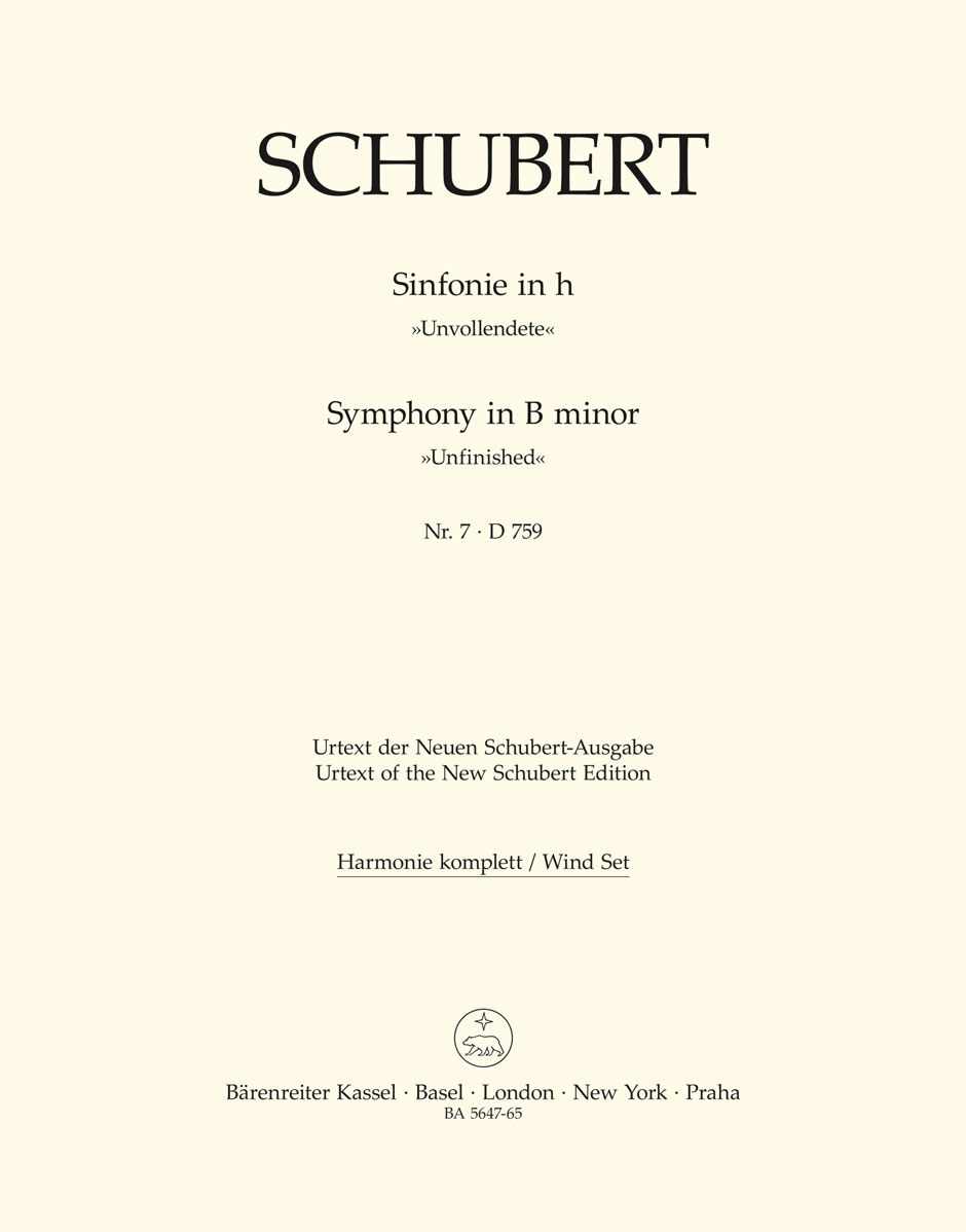Franz Schubert: Symphony No.7 In B Minor D 759 - Unfinished: Orchestra: Parts
