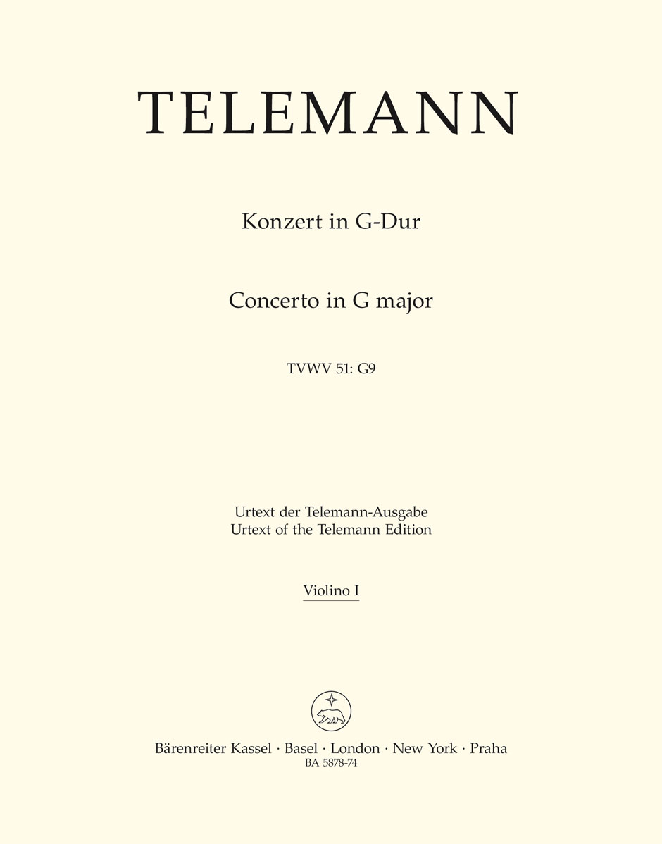 Georg Philipp Telemann: Concerto in G major TWV 51: Viola: Part