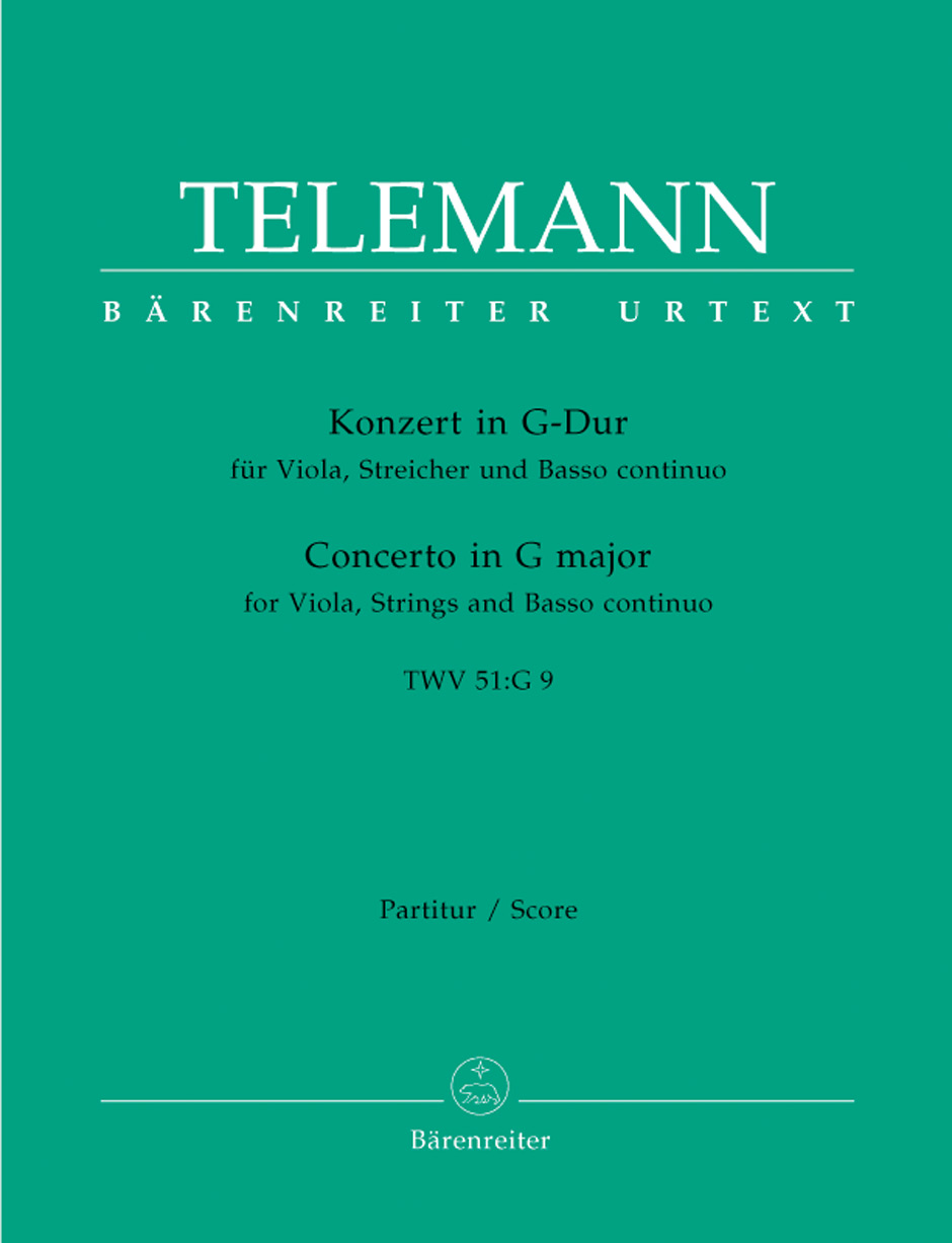 Biscuit Bad luck Punctuation Sheet Music : Georg Philipp Telemann: Concerto in G major TWV 51: Viola:  Score