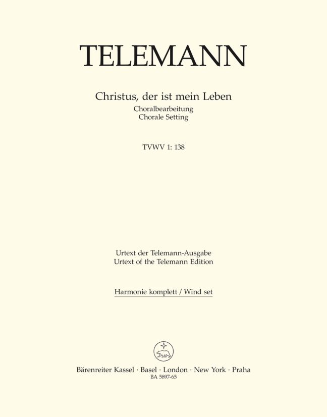Georg Philipp Telemann: Christus  Der Ist Mein Leben: SATB: Parts