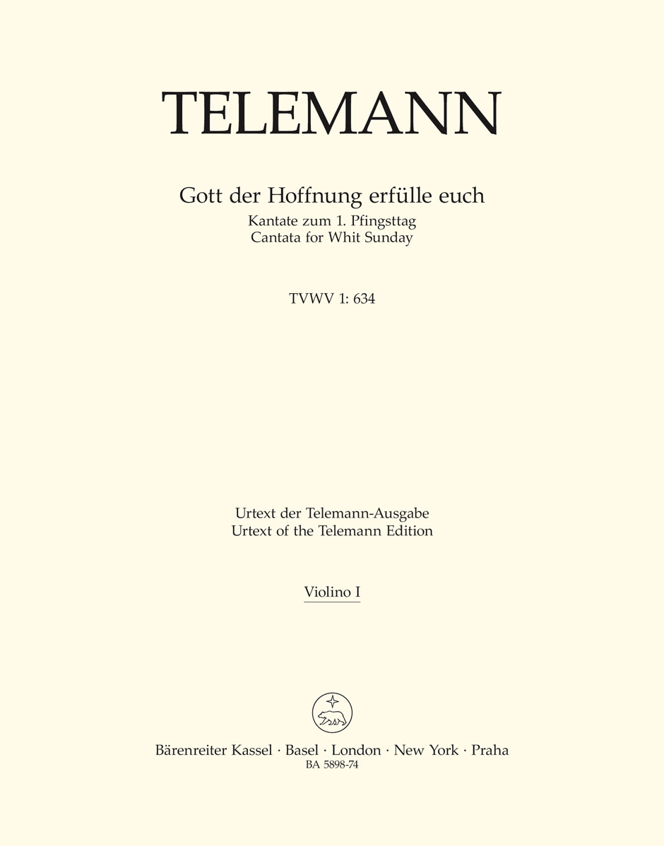 Georg Philipp Telemann: Gott Der Hoffnung Erfülle Euch: Mixed Choir: Part