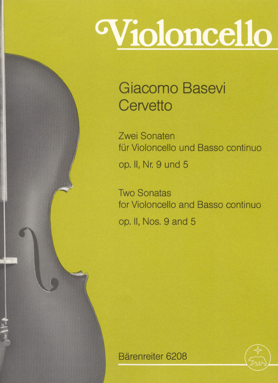 Giacobbe Cervetto: Sonatas 2 Op 2-9 5 Vc Bc: Cello: Instrumental Work