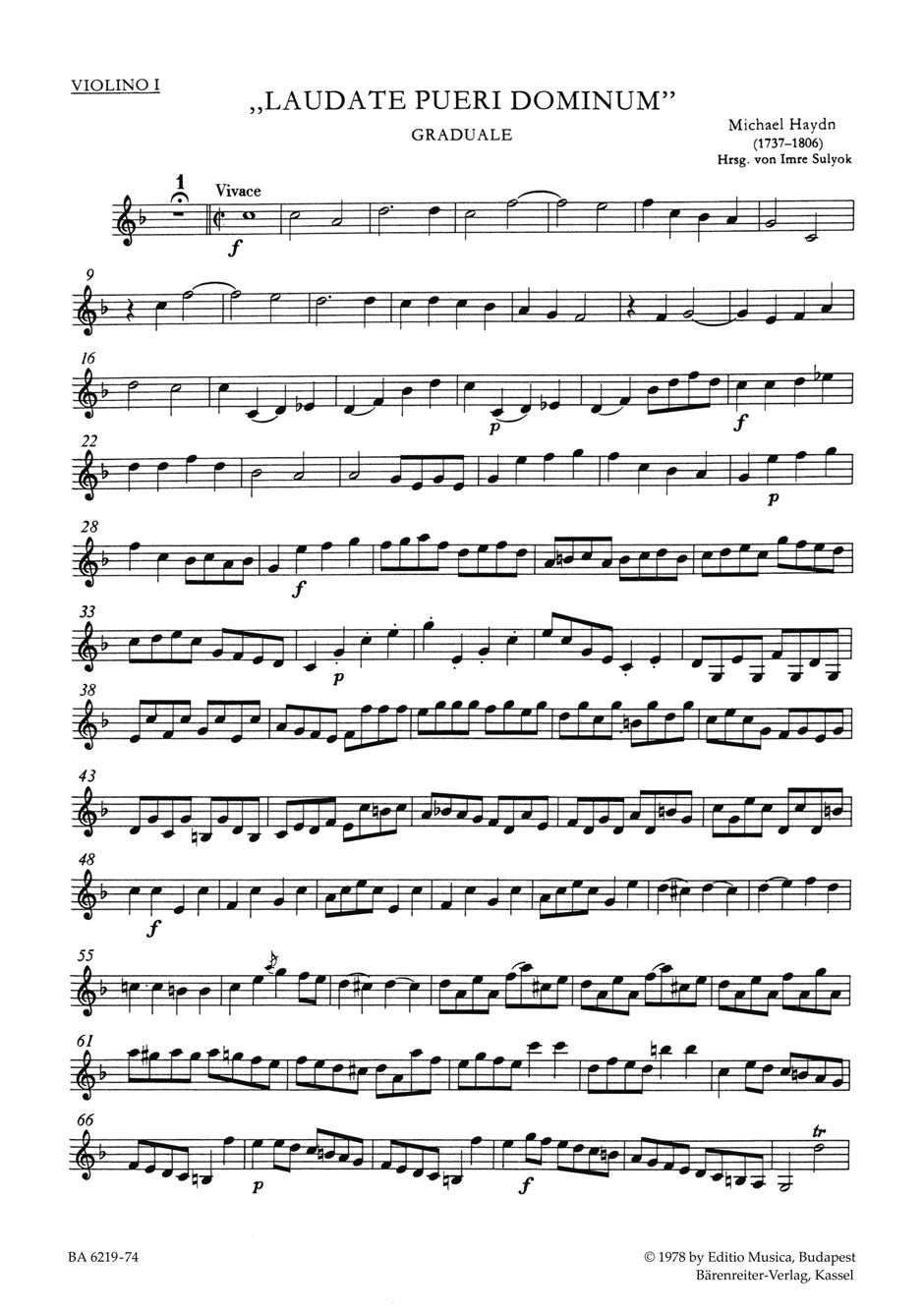Johann Michael Haydn: Laudate pueri Dominum: Mixed Choir: Part