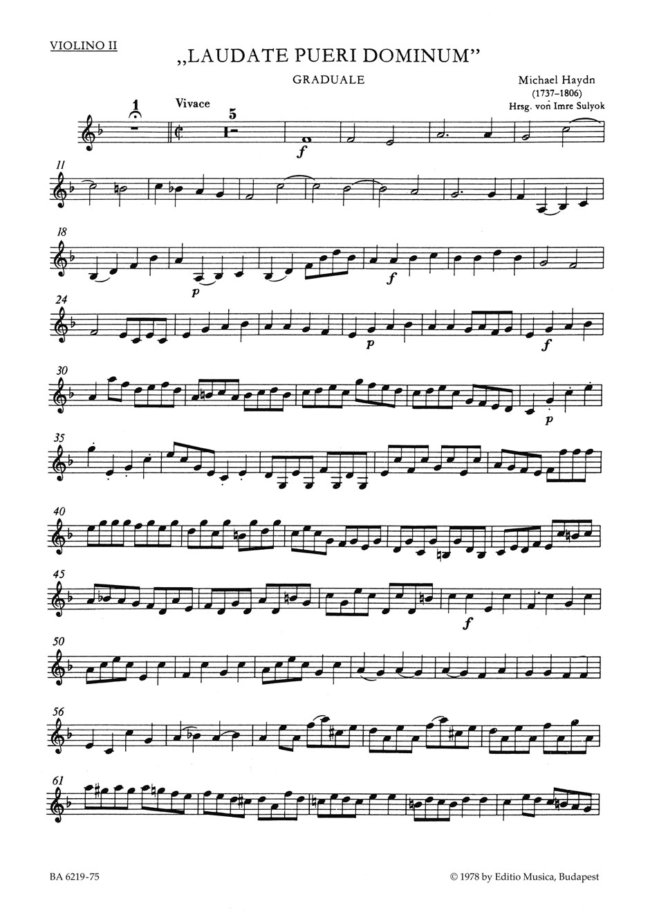 Johann Michael Haydn: Laudate pueri Dominum: Mixed Choir: Part