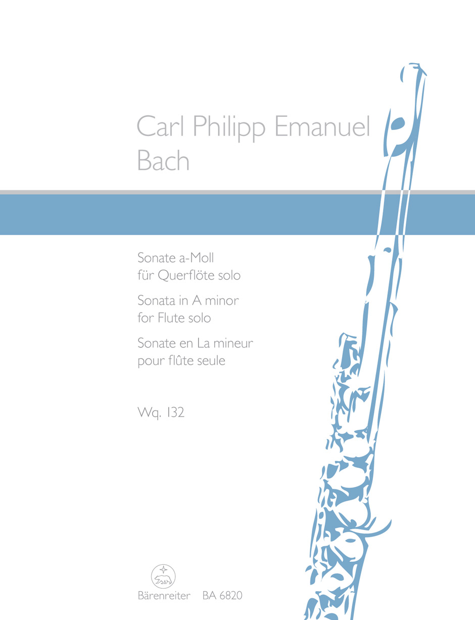 Carl Philipp Emanuel Bach: Sonata for Solo Flute A minor Wq 132: Flute: