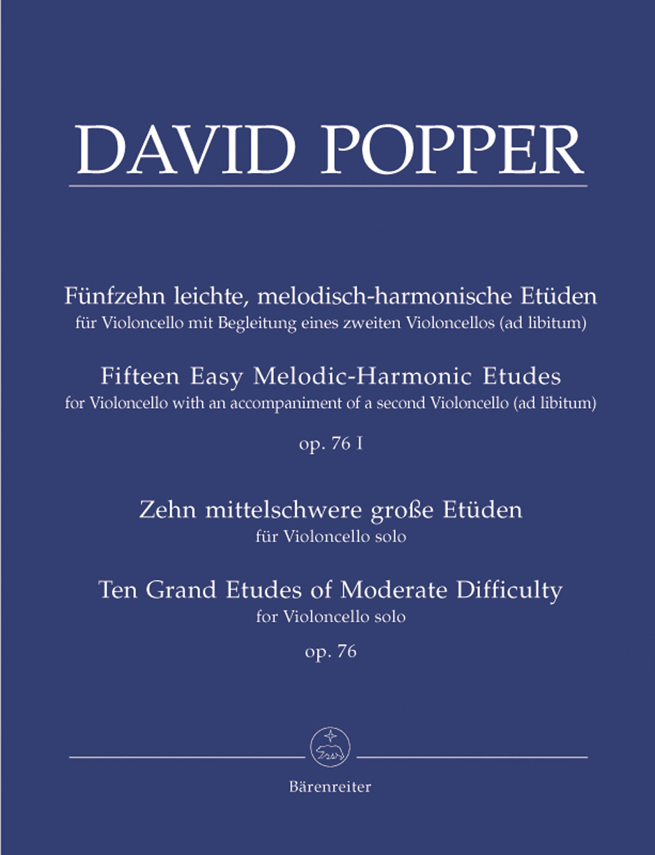 David Popper: 15 Easy Melodic-Harmonic Etudes Op. 76 I: Cello: Instrumental