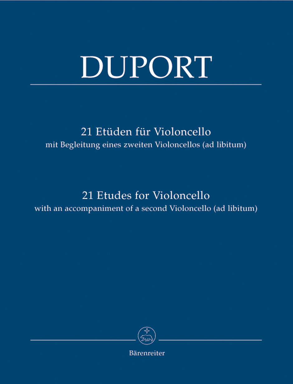 Jean-Louis Duport: 21 Etudes for Violoncello: Cello: Instrumental Work