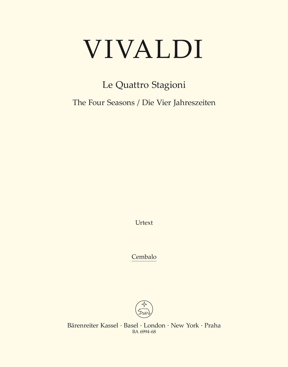 Antonio Vivaldi: The Four Seasons (Cembalo): String Orchestra: Part