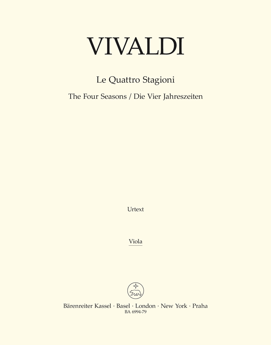 Antonio Vivaldi: The Four Seasons (Viola): String Orchestra: Part