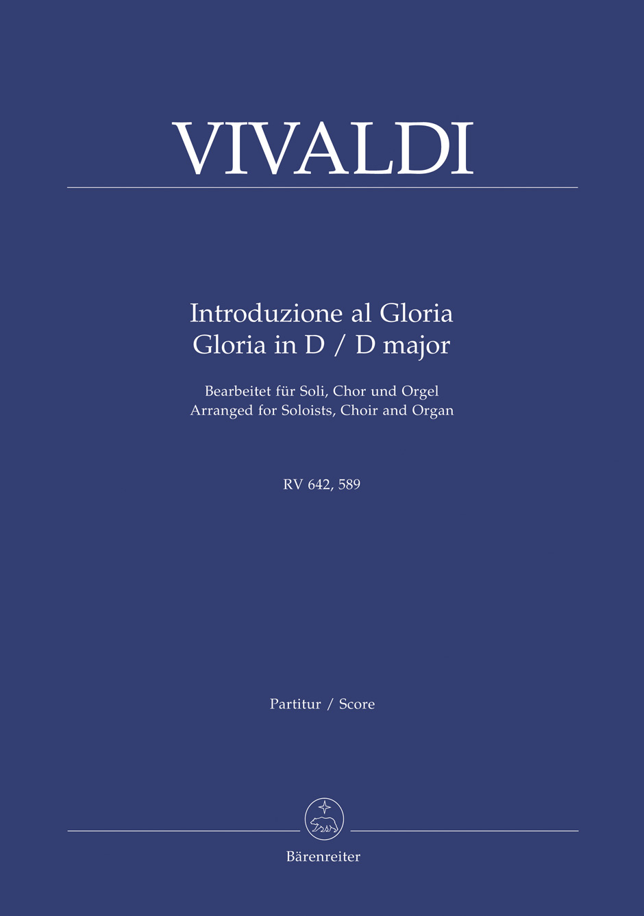 Antonio Vivaldi: Gloria RV 589 (PA): SATB: Vocal Score