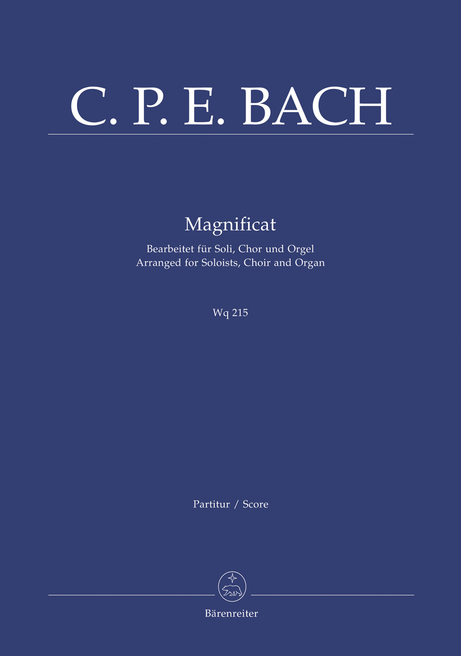 Carl Philipp Emanuel Bach: Magnificat Wq 215 (PA): SATB: Vocal Score
