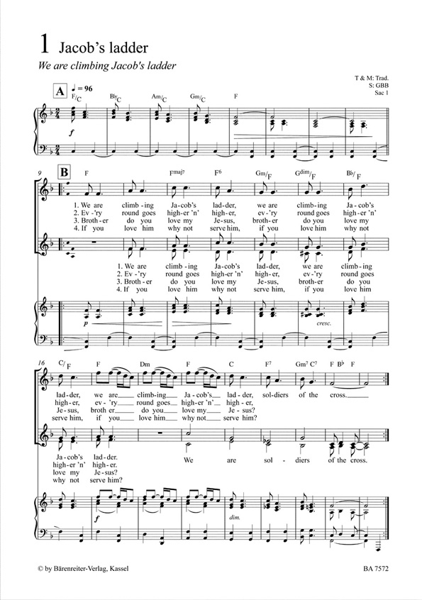 33 Spirituals For Upper Voices: Mixed Choir: Vocal Score