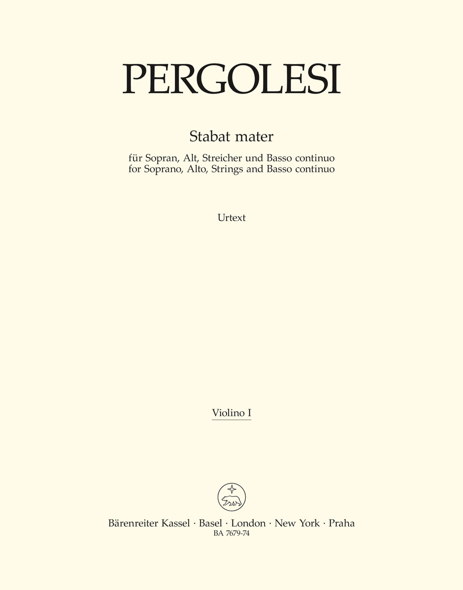 Giovanni Battista Pergolesi: Stabat mater: Soprano & Alto: Vocal Work