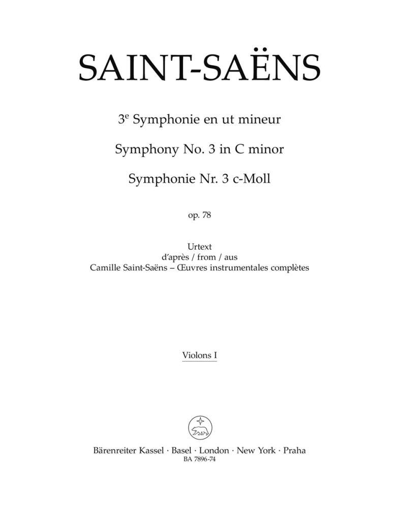 Camille Saint-Saëns: Symphony No.3 In C Minor Op.78: Orchestra: Part