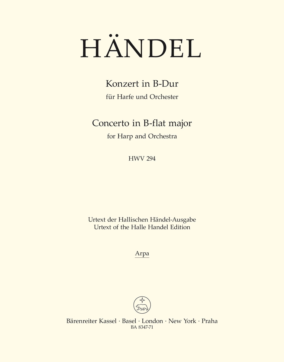 Georg Friedrich Händel: Konzert In B-Dur Für Harfe Und Orchester: Harp: Part