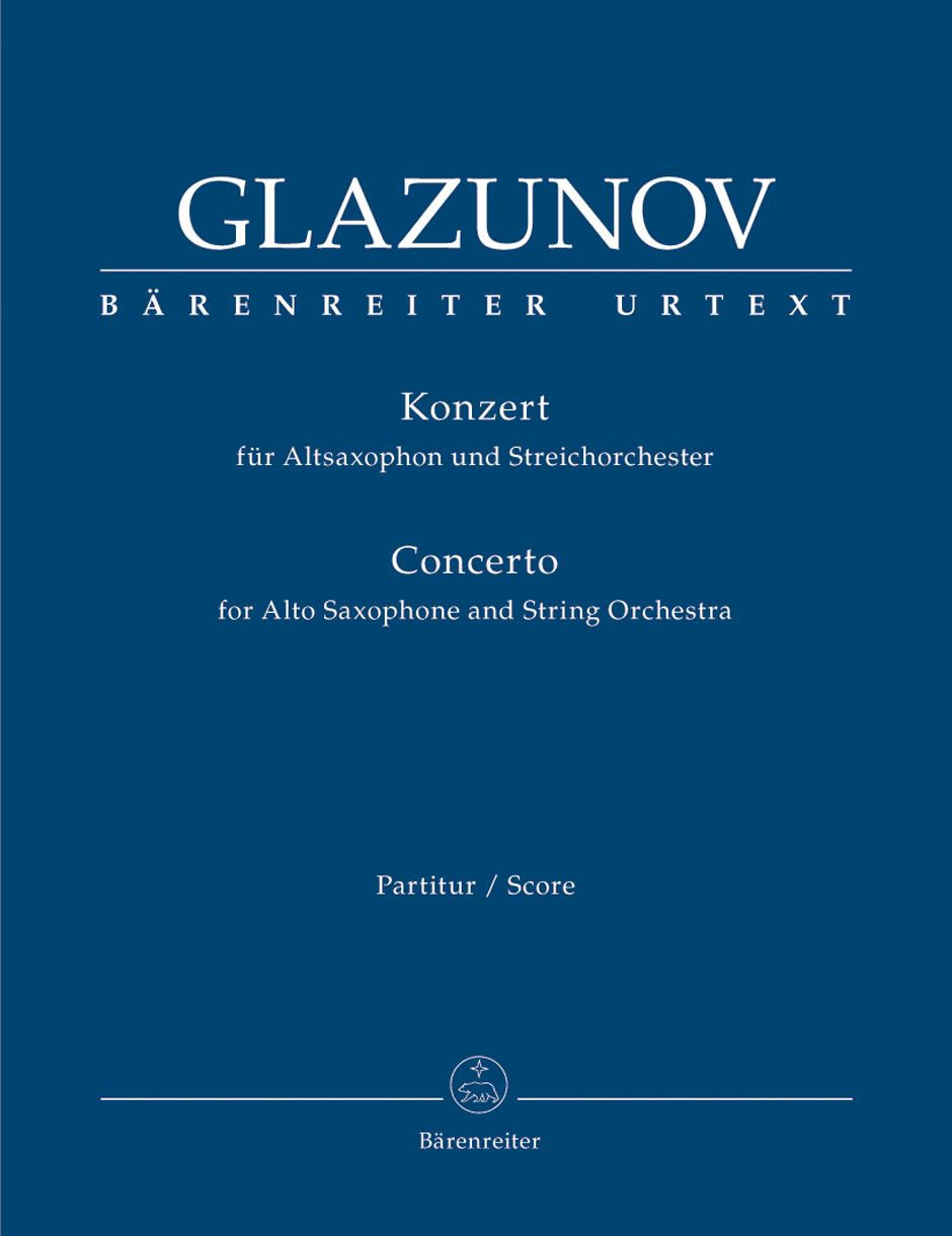 Alexander Glazunov: Alto Saxophone Concerto Op.109 (Full Score): Alto Saxophone: