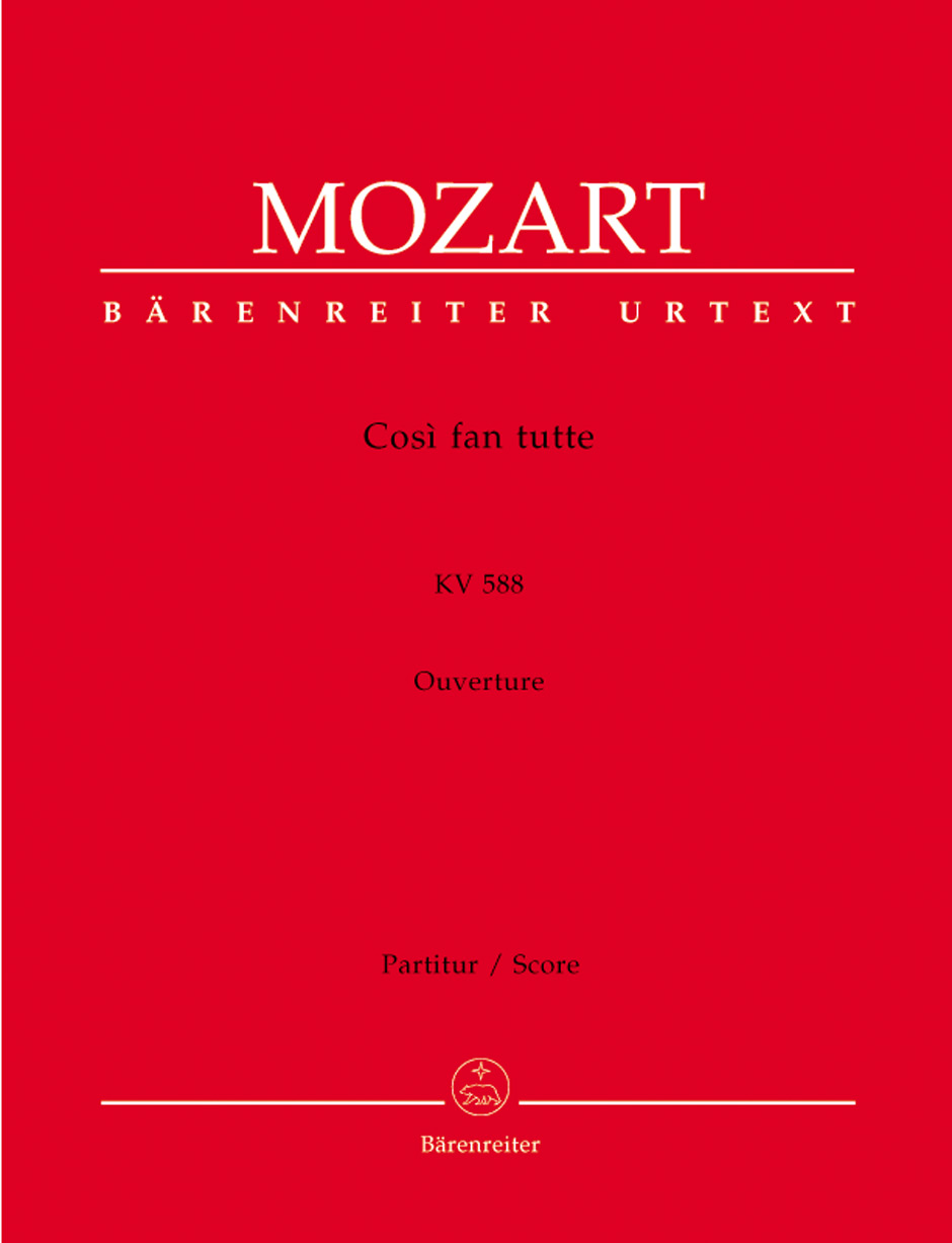 Wolfgang Amadeus Mozart: Overture From 'Cosi Fan Tutte': Orchestra: Score