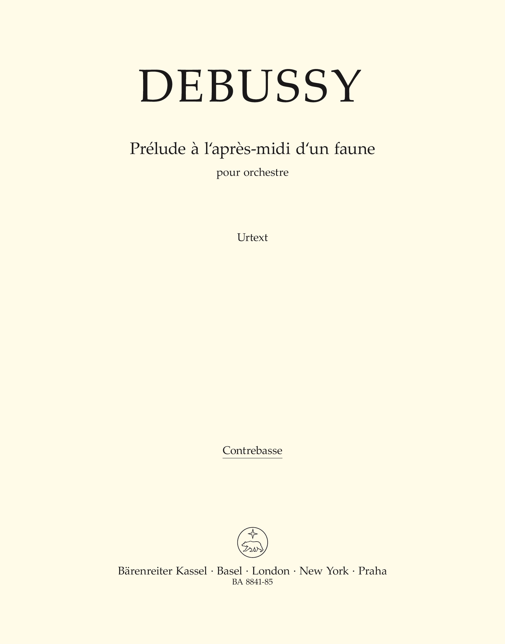 Claude Debussy: Prelude a lapres-midi dun faune: Orchestra: Parts