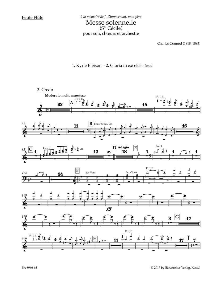 Charles Gounod: Messe Solennelle - Ste Cécile: Mixed Choir: Parts