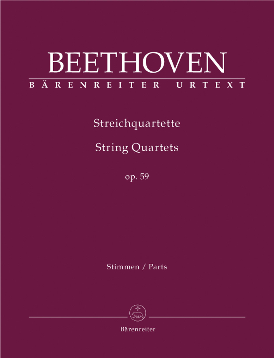 Ludwig van Beethoven: String Quartets Op. 59 Parts: String Quartet: Parts
