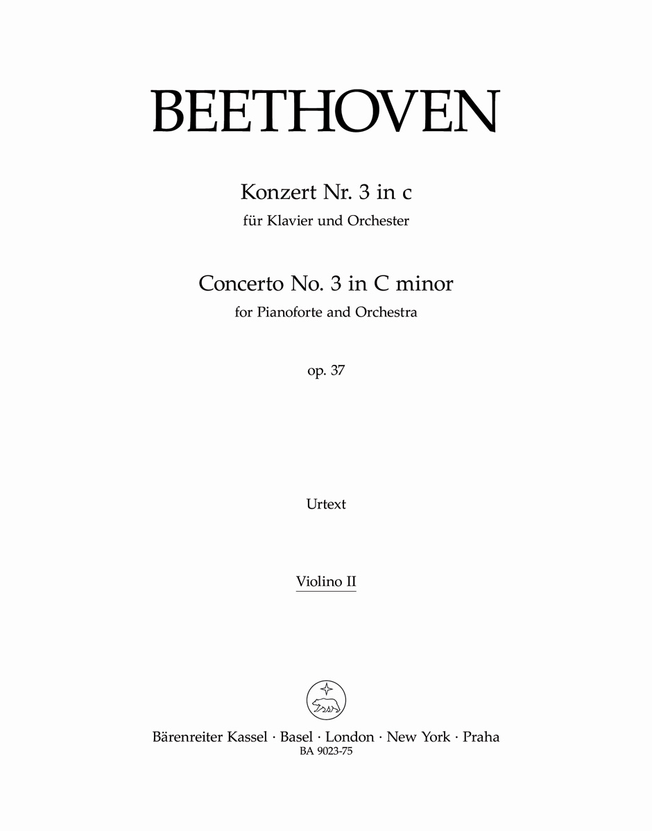 Ludwig van Beethoven: Concerto No.3 In C Minor Op.37: Violin: Part