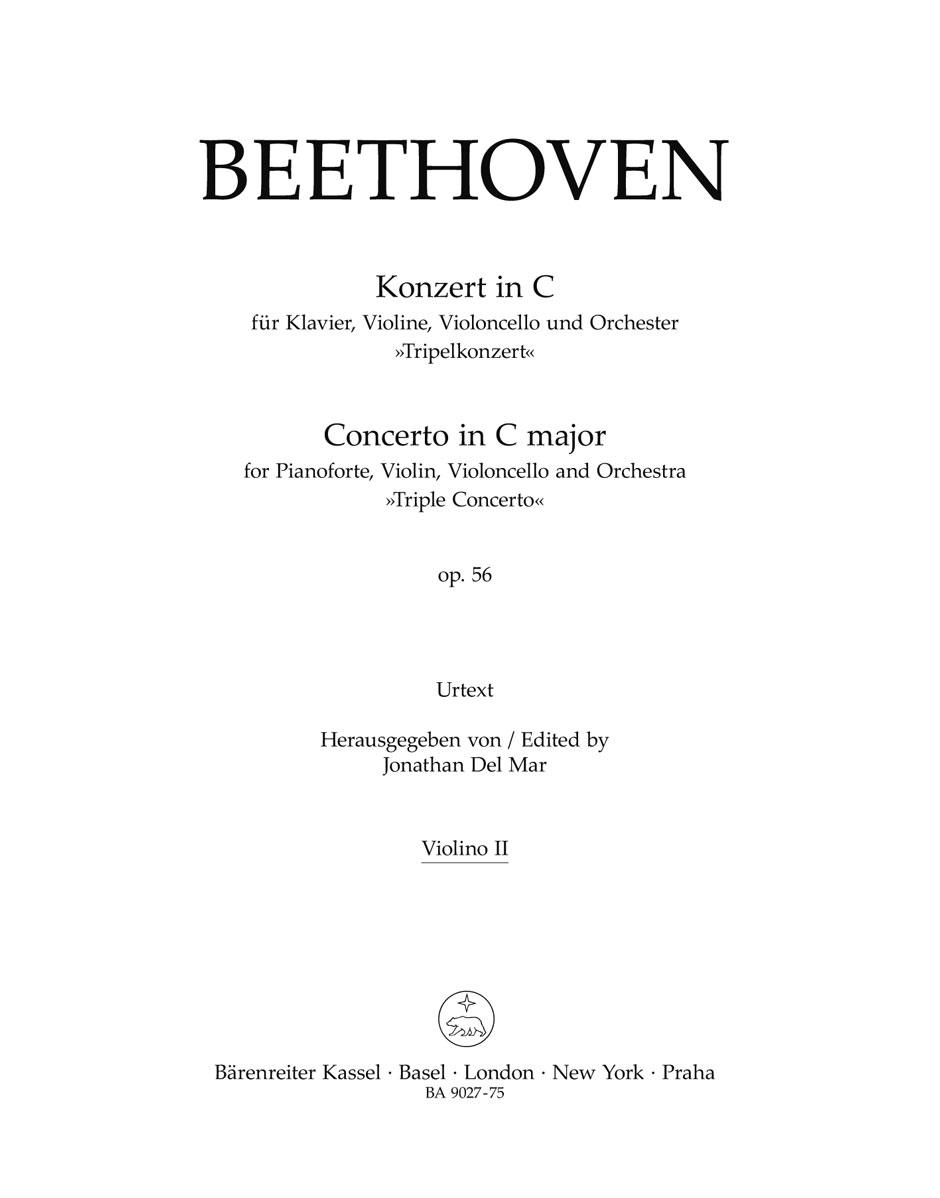 Ludwig van Beethoven: Concerto For Piano  Violin And Violoncello In C: