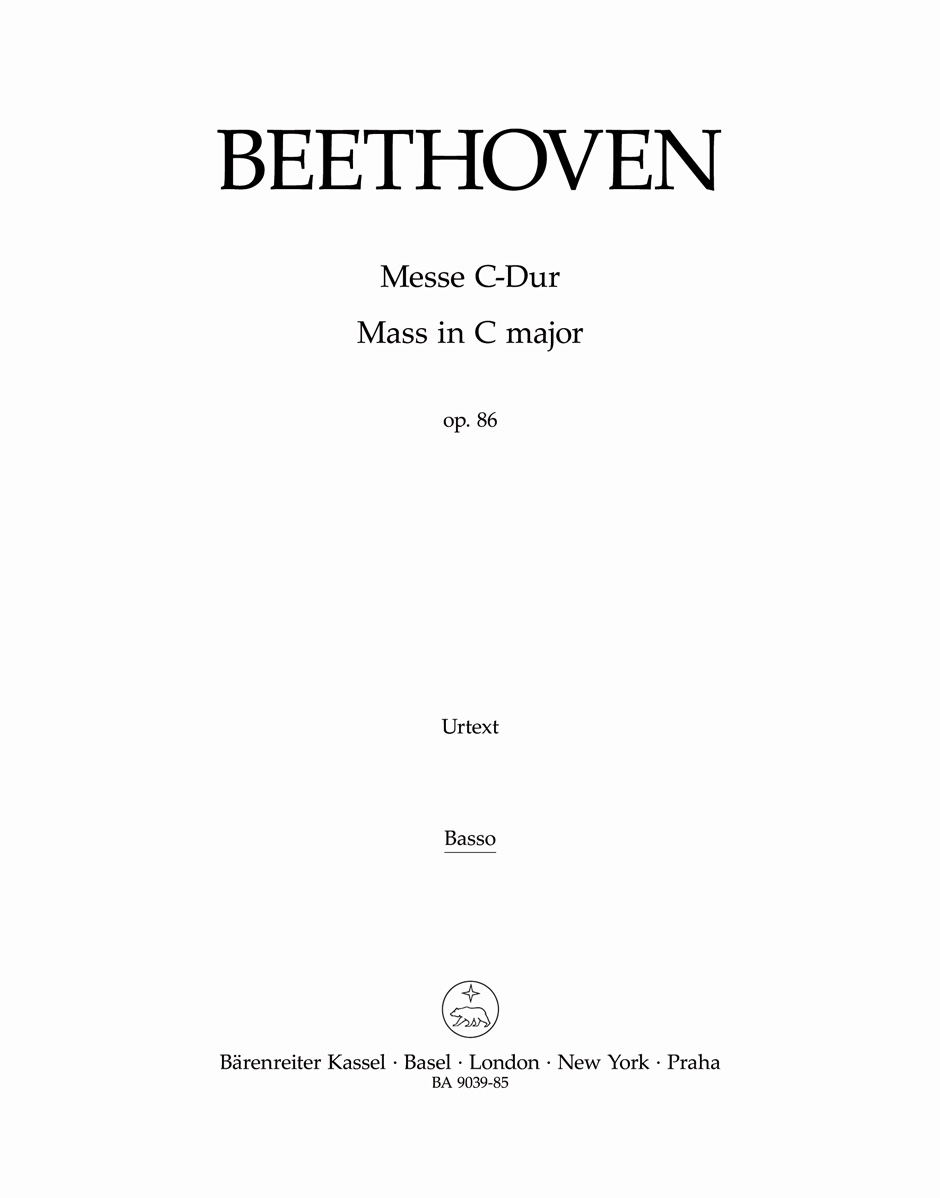 Ludwig van Beethoven: Mass In C Op.86: Mixed Choir: Part