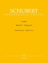 Franz Schubert: Lieder Volume 9: High Voice: Vocal Album