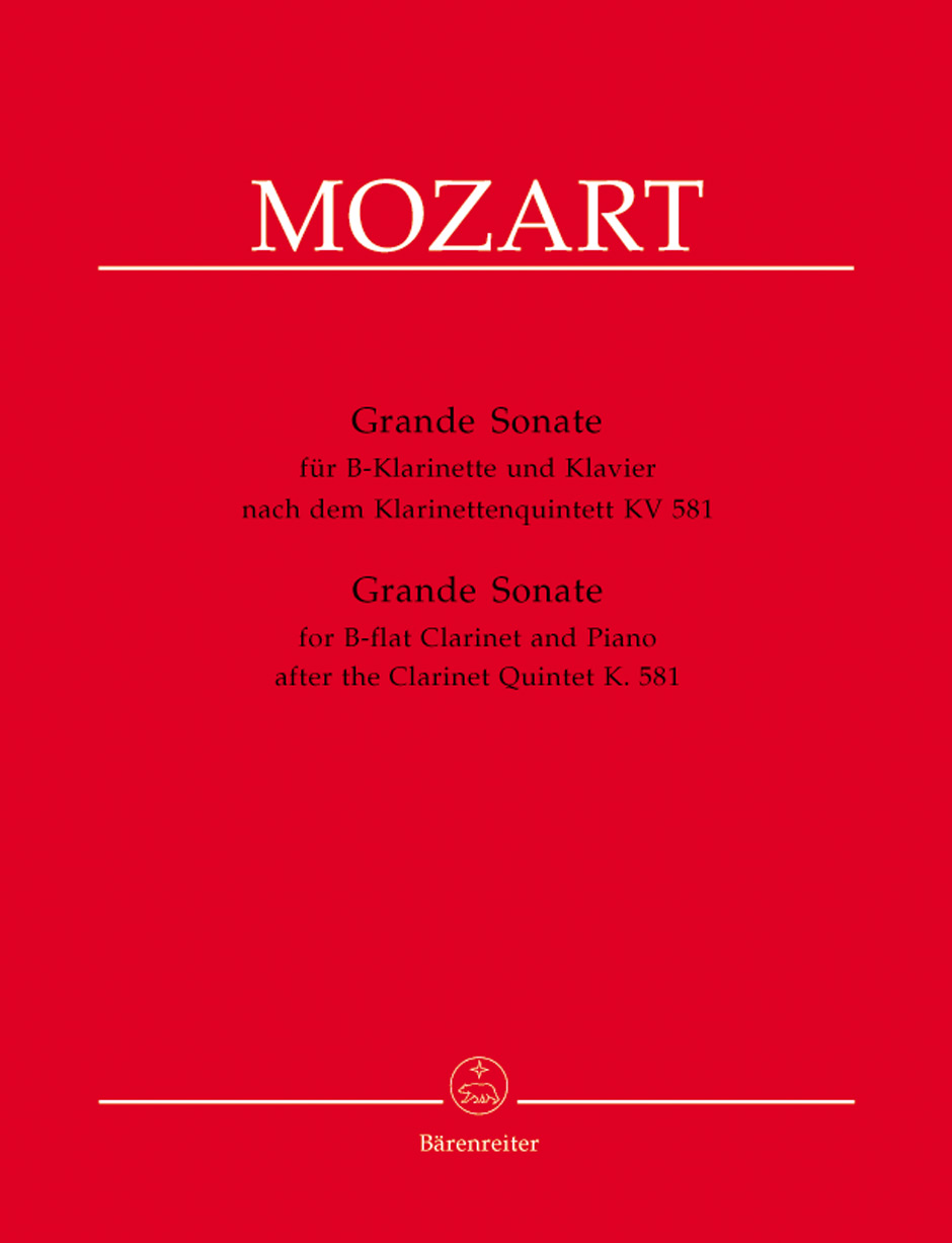 Wolfgang Amadeus Mozart: Grande Sonate Für B-Klarinette Und Klavier: Clarinet: