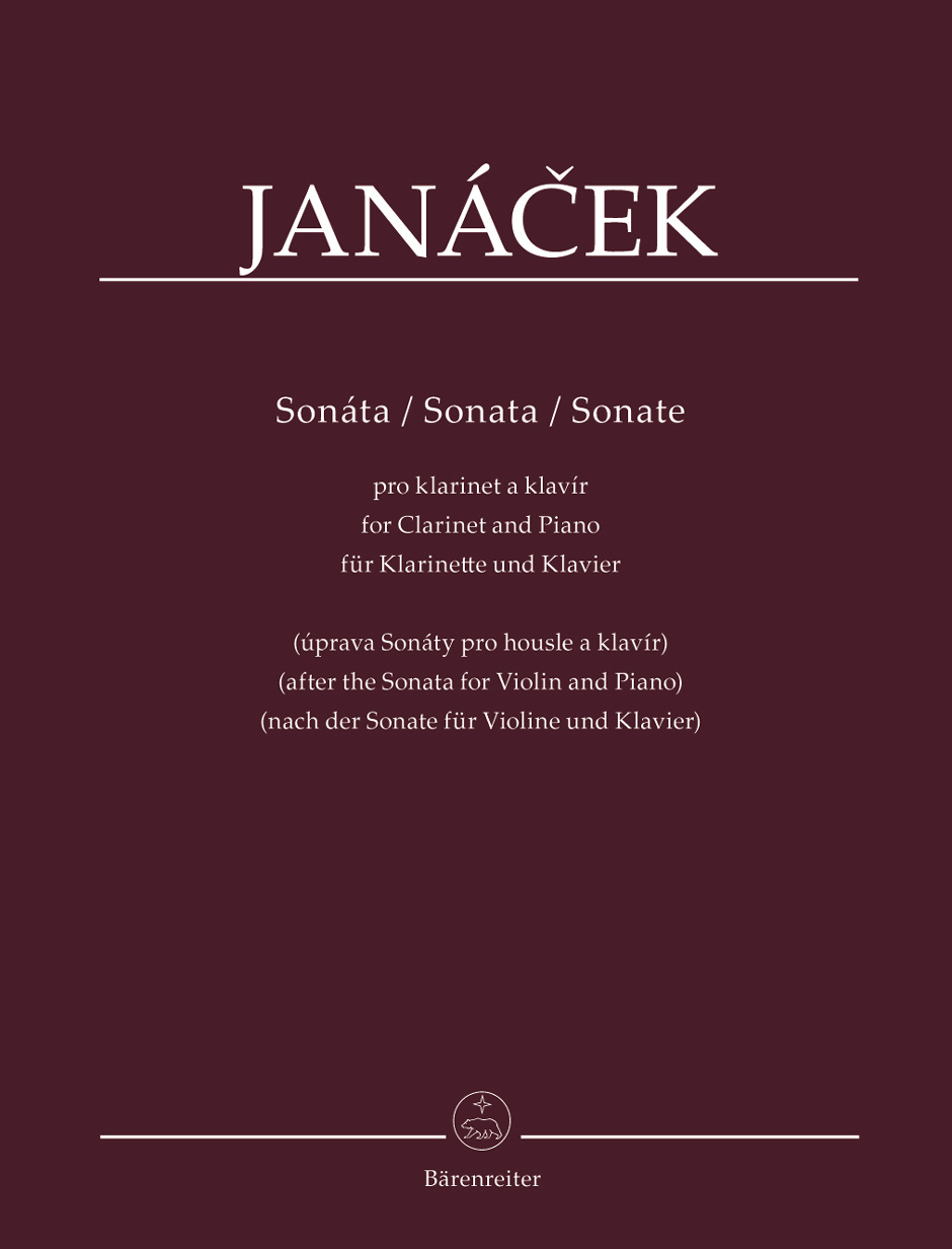 Leos Janacek: Sonata for Clarinet and Piano: Clarinet: Score