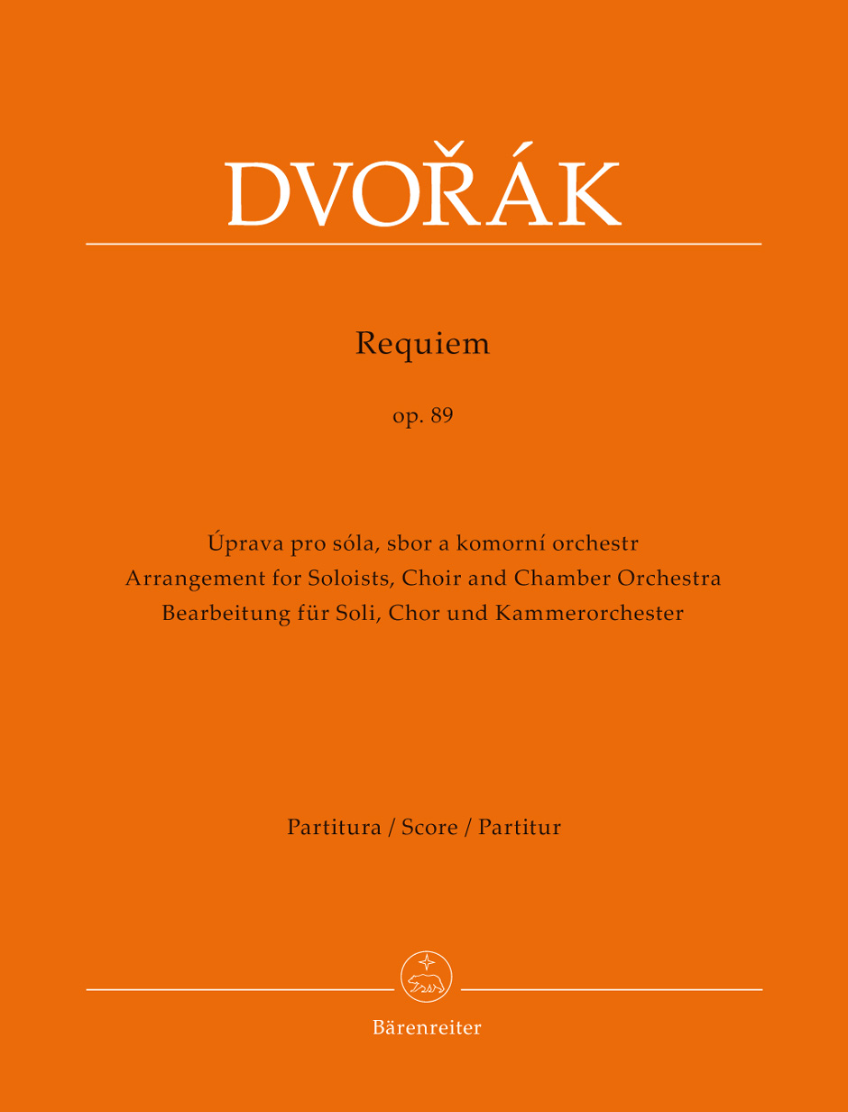 Antonín Dvo?ák: Requiem Op.89 B.165 Chamber Version - Full Score: Mixed Choir: