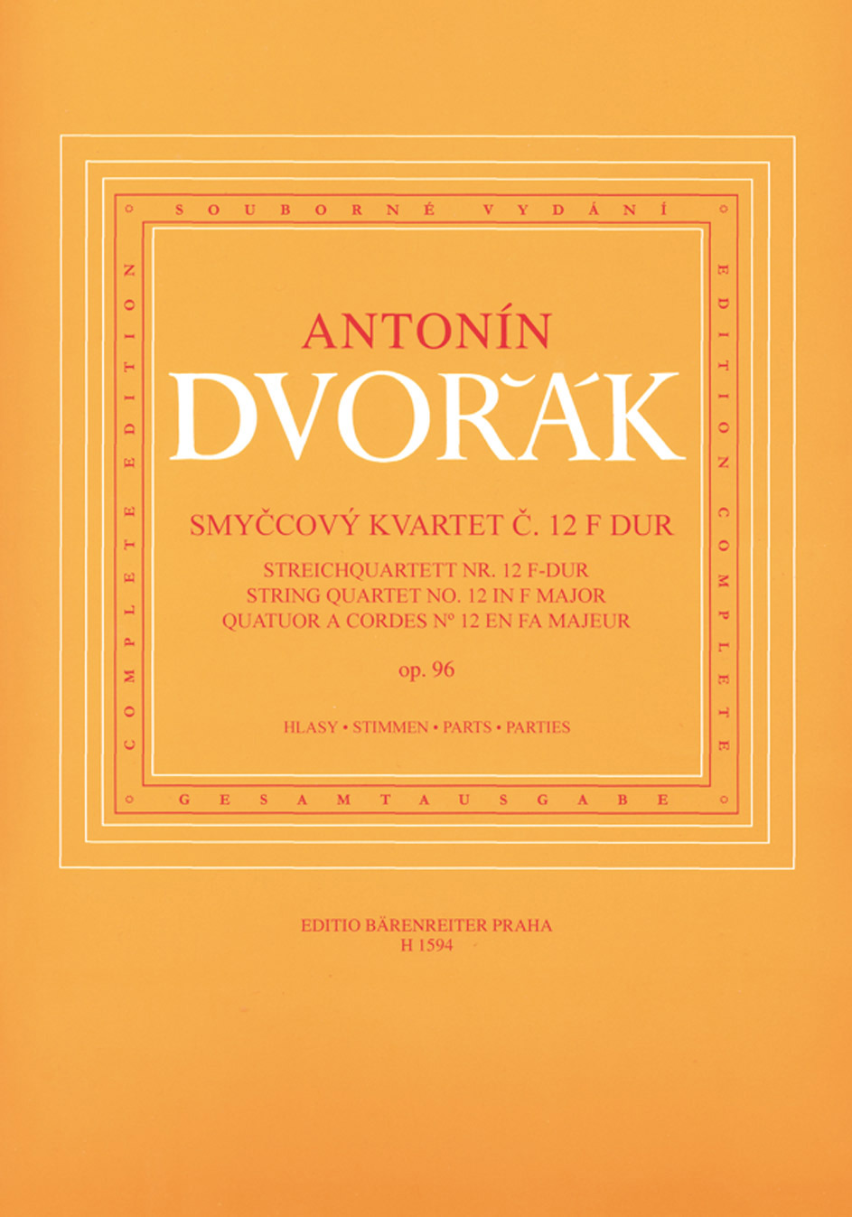 Antonín Dvo?ák: String Quartet No.12 In F 'American' Op.96: String Quartet: