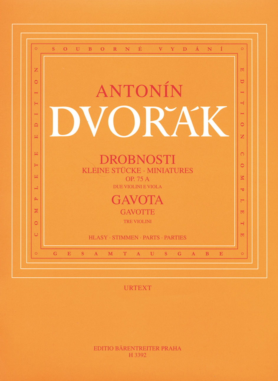 Antonín Dvo?ák: Miniatures  Op.75a & Gavotte: String Ensemble: Parts