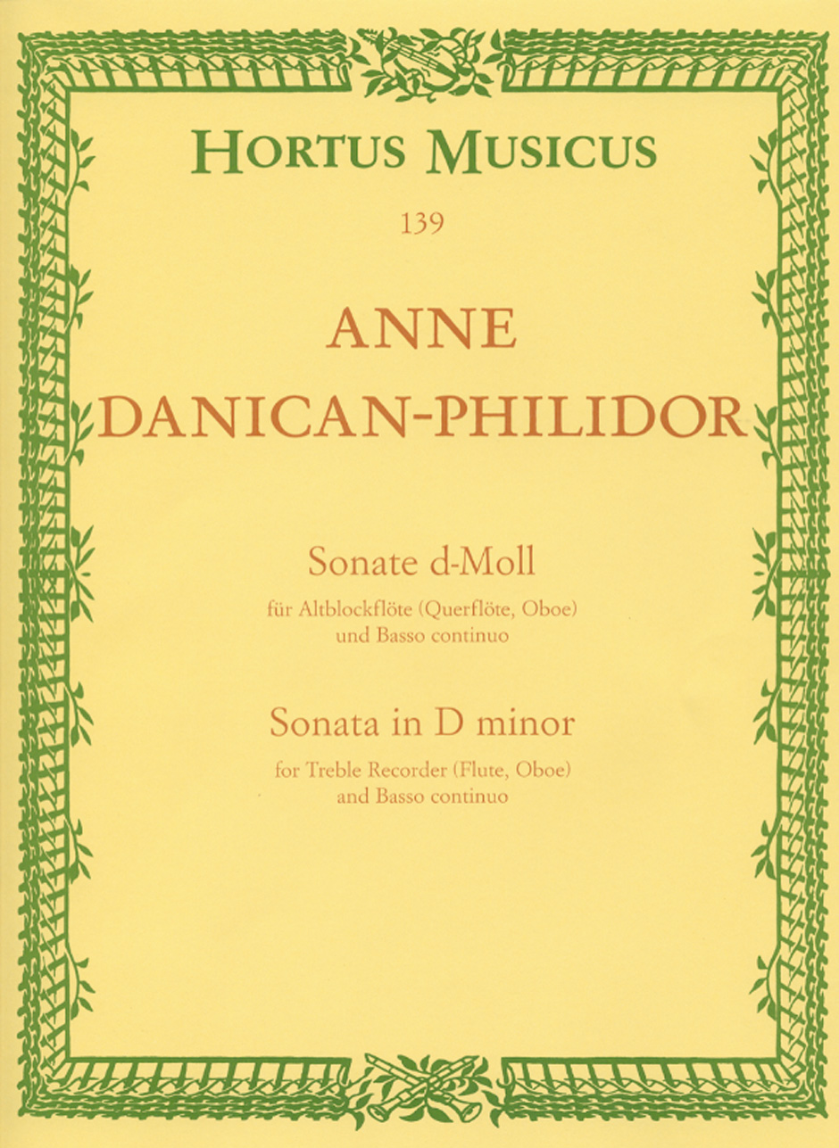 Danican-Philido: Sonate D: Recorder: Score and Parts