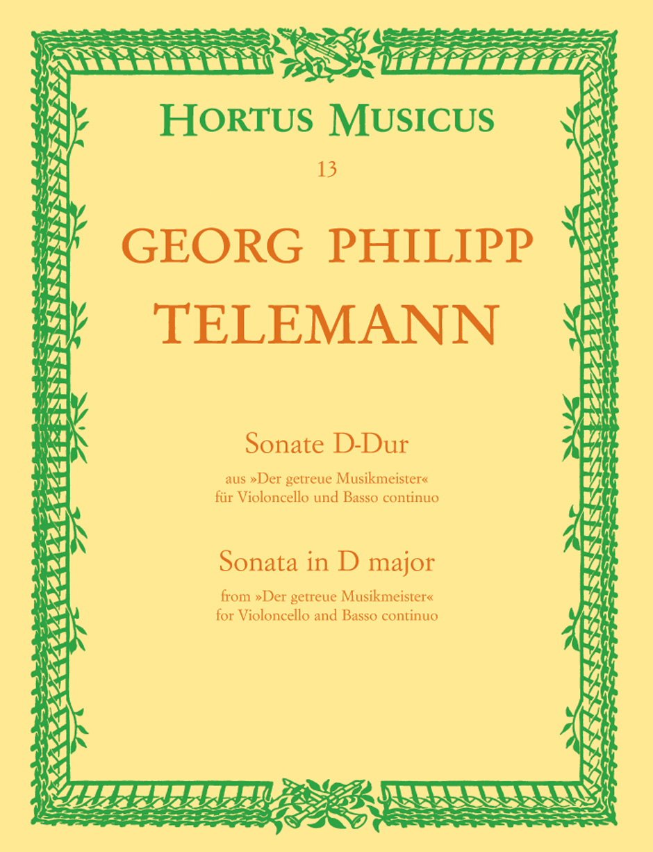 Georg Philipp Telemann: Sonata In D: Cello: Instrumental Work