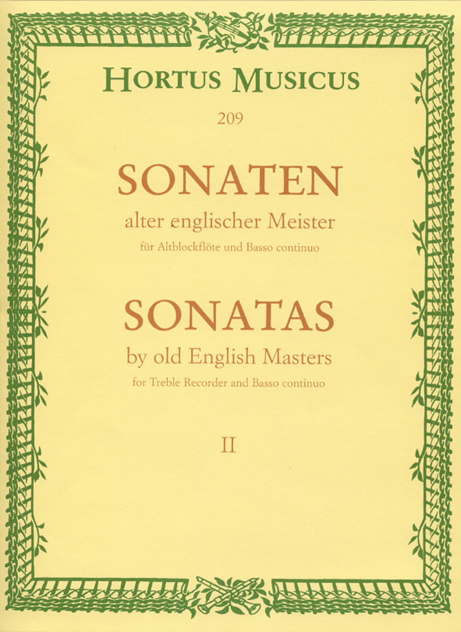 Sonatas English Masters Vol2 Treb Rec-Bc: Treble Recorder: Score and Parts