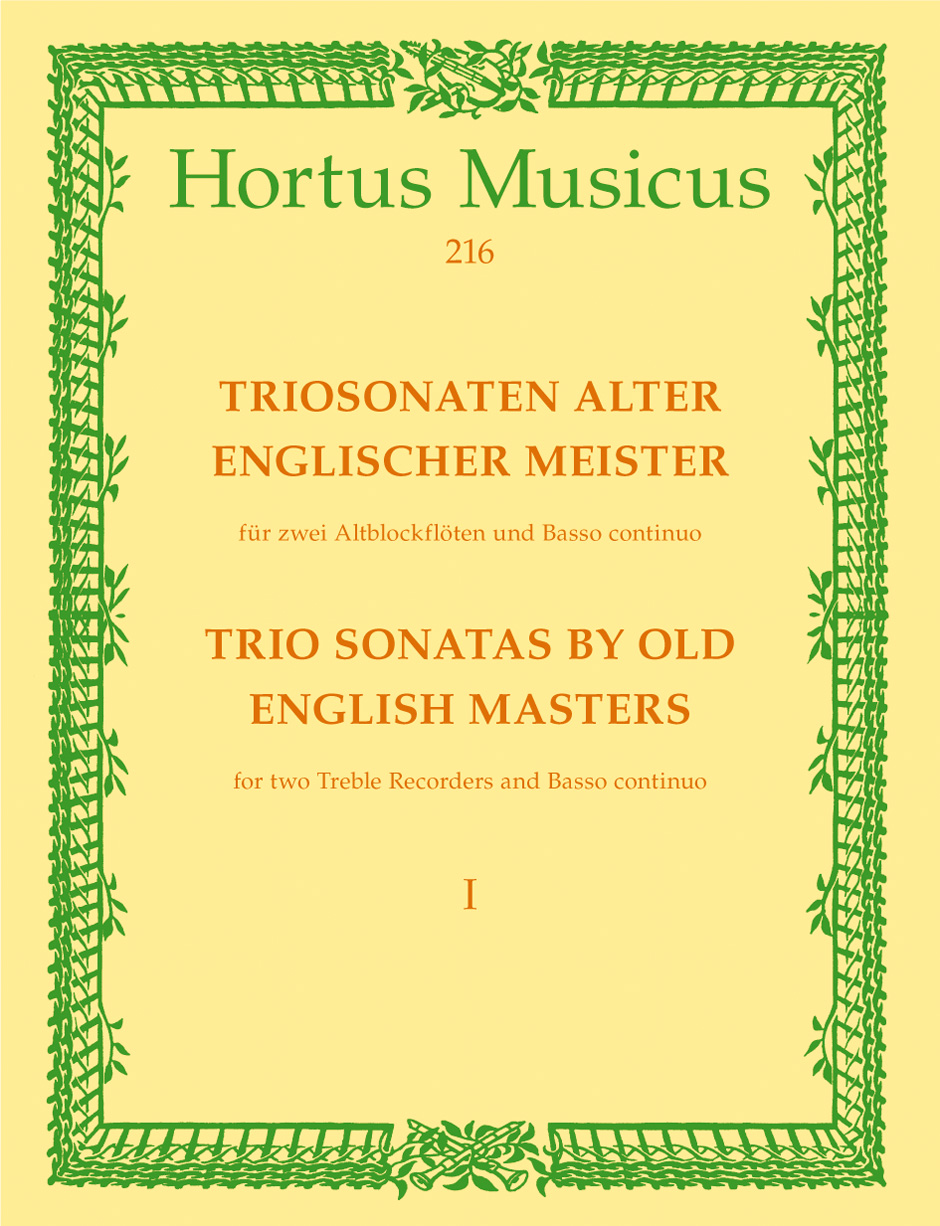 Triosonaten alter englischer Meister: Recorder Ensemble: Score and Parts