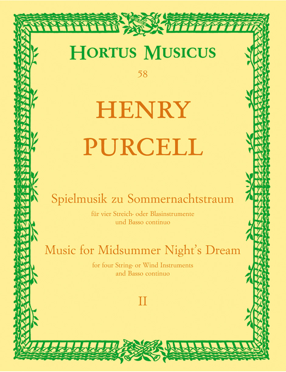 Henry Purcell: Music Midsummer 2 Full Sc: String Orchestra: Score