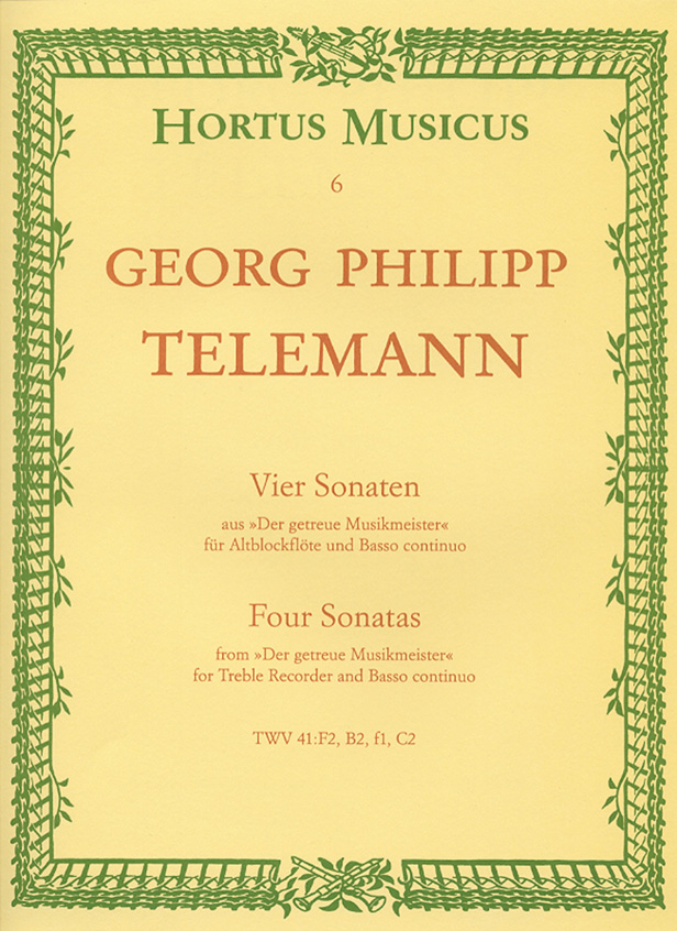 Georg Philipp Telemann: Four Sonatas: Recorder: Instrumental Work