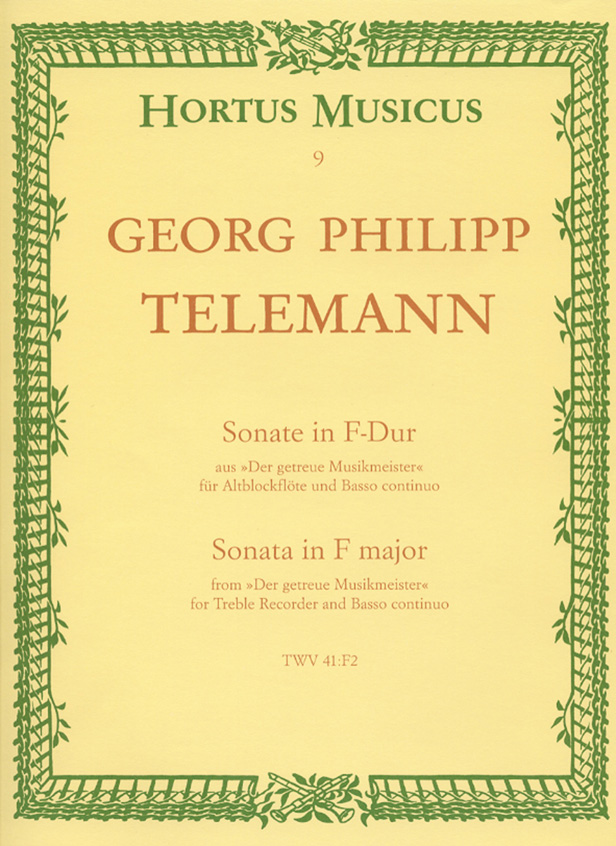 Georg Philipp Telemann: Sonata In F: Treble Recorder: Instrumental Work