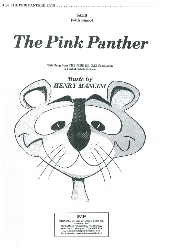 Henry Mancini: The Pink Panther: SATB: Vocal Score